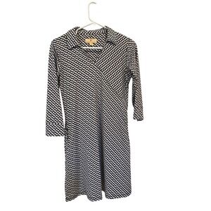 Sport Haley Womens Tennis Black White Geometric Print Wrap Dress XS Performance